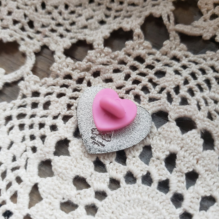 Lesbian Heart Enamel Pin