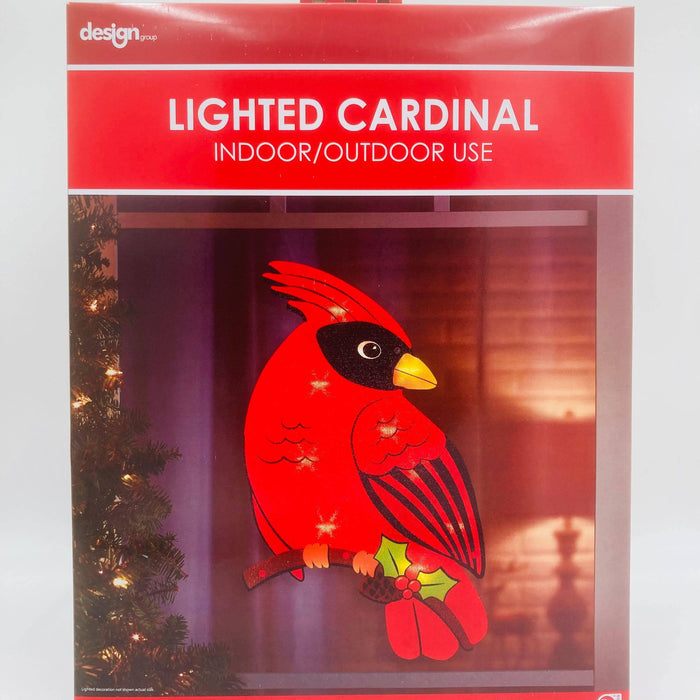 Lit Window Decor - Shimmering Cardinal - Hicks Nurseries