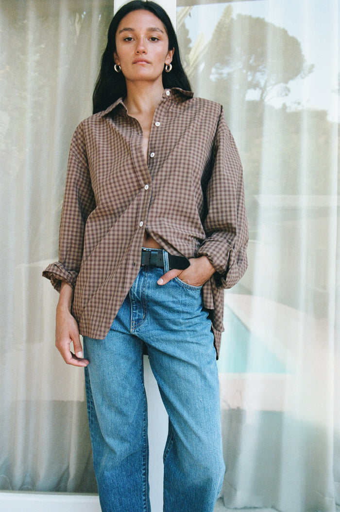 Marcie Shirt, Japanese Organic Cotton, Acid Plaid