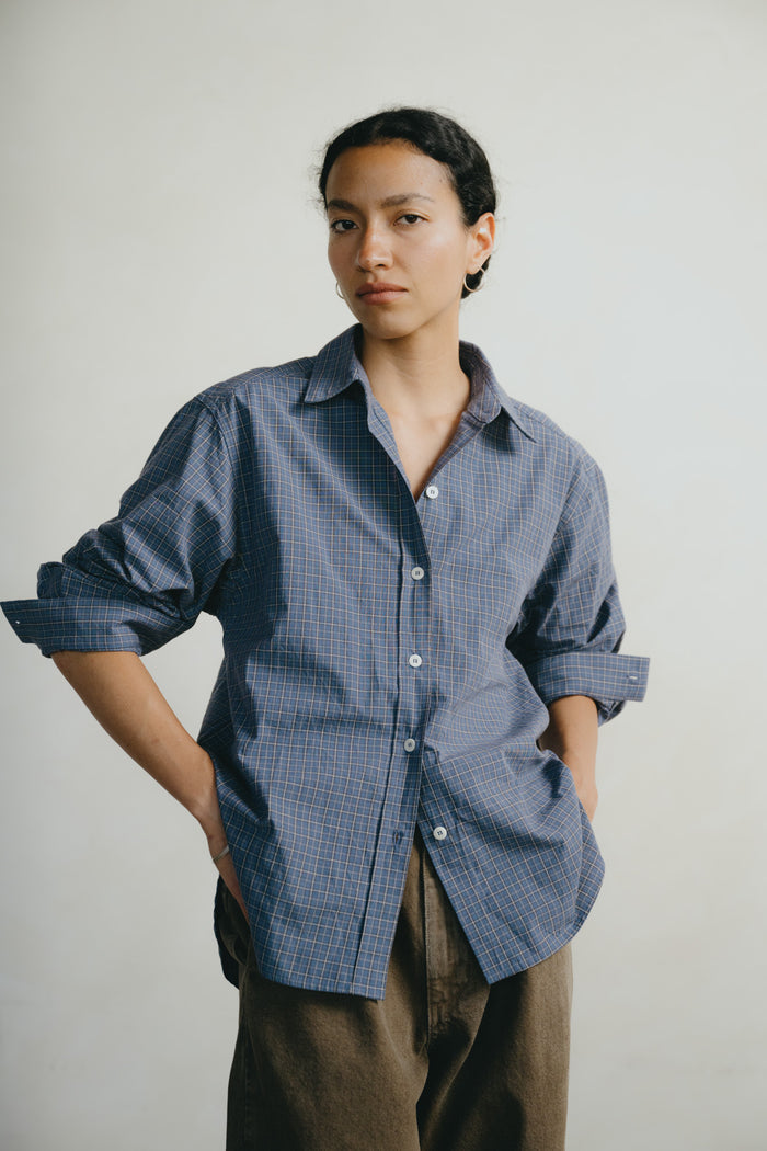 Marcie Shirt, Japanese Organic Cotton, Dad Plaid