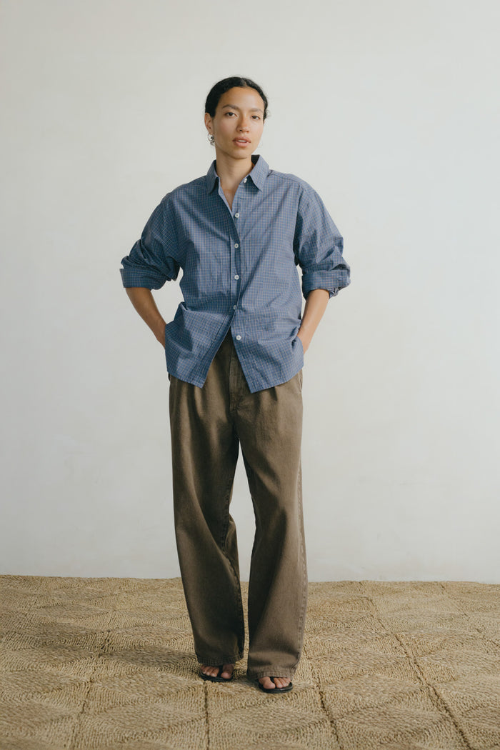 Marcie Shirt, Japanese Organic Cotton, Dad Plaid