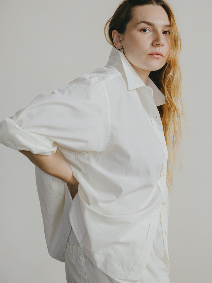 Marcie Shirt, Organic Poplin, Natural