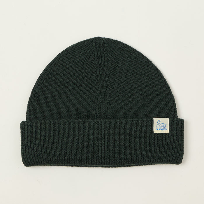 Merz b. Schwanen Classic Wool Beanie - Bottle Green