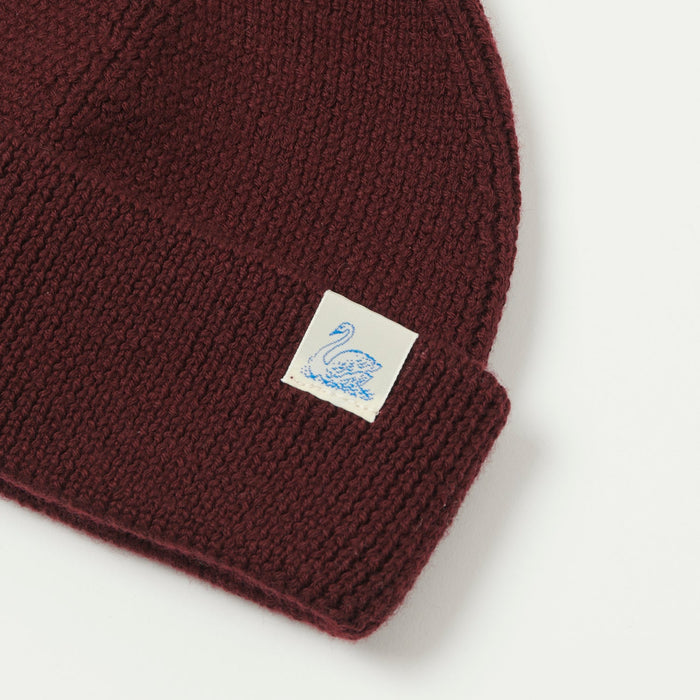 Merz b. Schwanen Classic Wool Beanie - Burgundy
