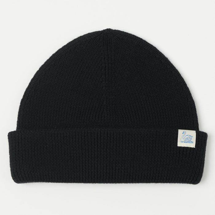 Merz b. Schwanen Classic Wool Beanie - Deep Black