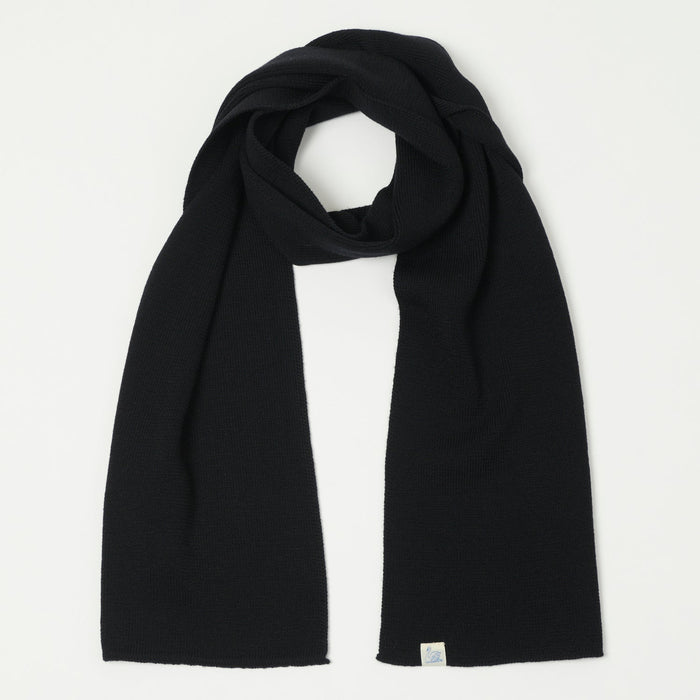 Merz b. Schwanen Long Merino Scarf - Deep Black