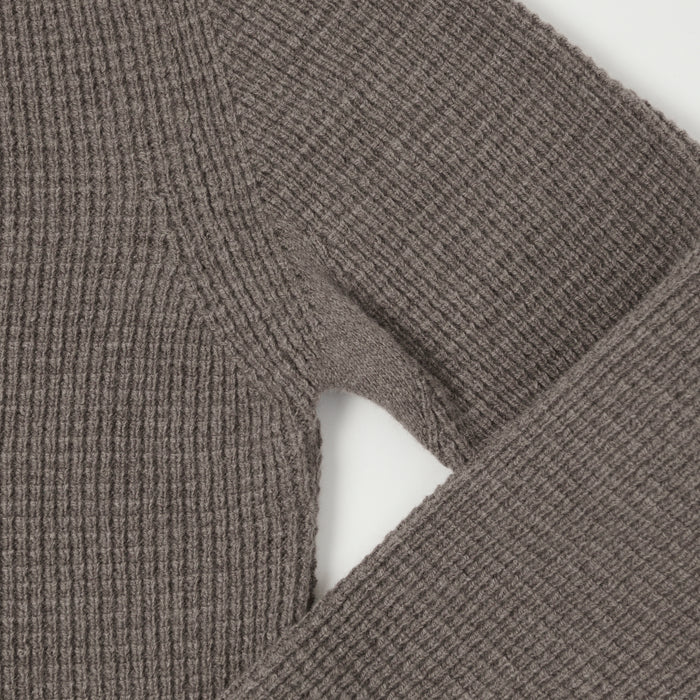 Merz b. Schwanen Merino/Cashmere Waffle Knit Pullover - Grain