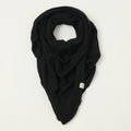 Merz b. Schwanen Merino/Cashmere/Silk Triangle Scarf - Deep Black