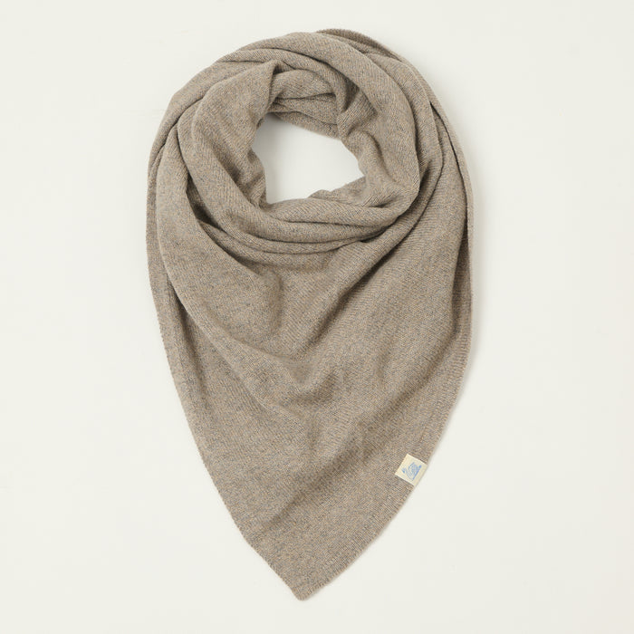 Merz b. Schwanen Merino/Cashmere/Silk Triangle Scarf - Faded Grain