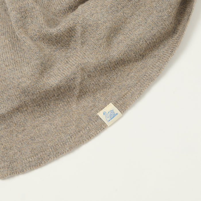 Merz b. Schwanen Merino/Cashmere/Silk Triangle Scarf - Faded Grain