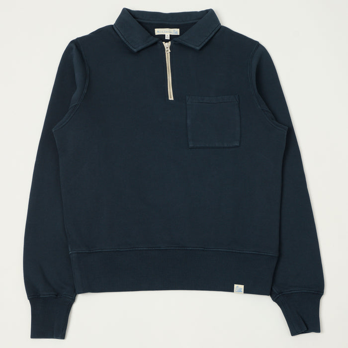 Merz b. Schwanen Quarter Zip Sweatshirt - Denim Blue