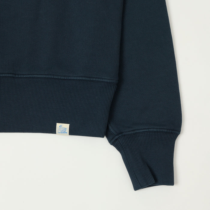 Merz b. Schwanen Quarter Zip Sweatshirt - Denim Blue