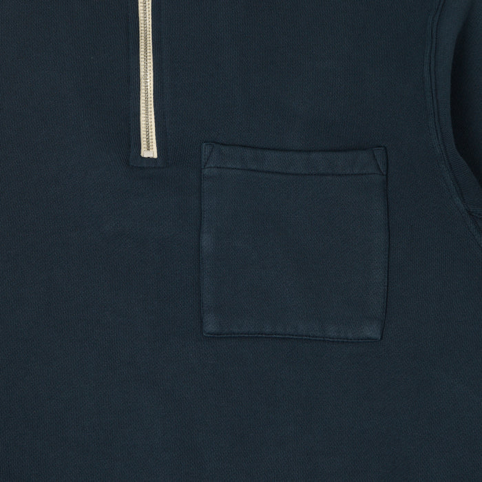 Merz b. Schwanen Quarter Zip Sweatshirt - Denim Blue