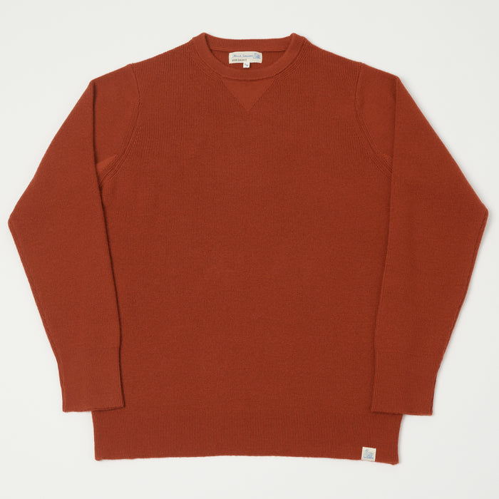 Merz b. Schwanen Ribbed Merino Wool Pullover - Clay