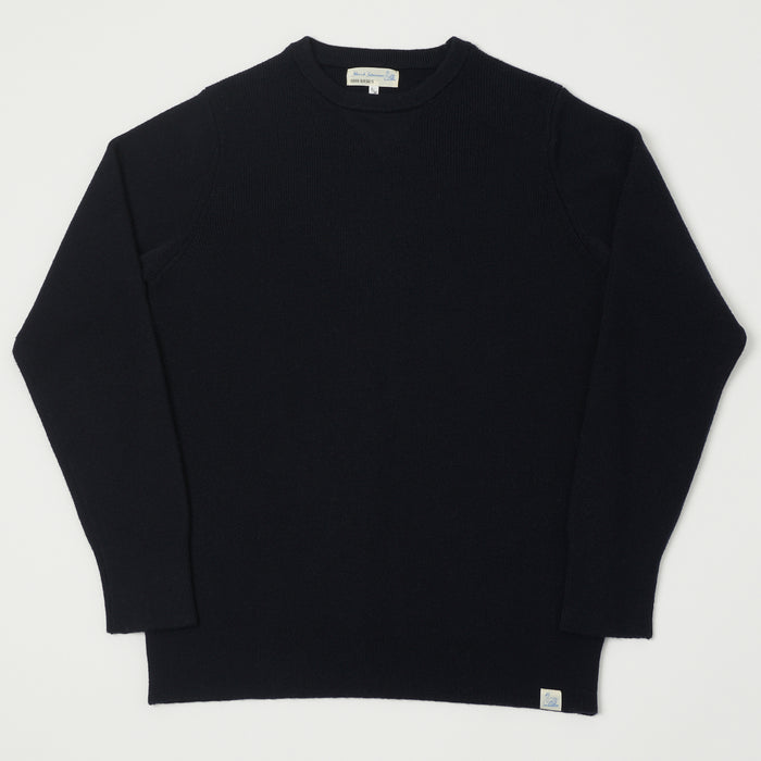 Merz b. Schwanen Ribbed Merino Wool Pullover - Dark Navy