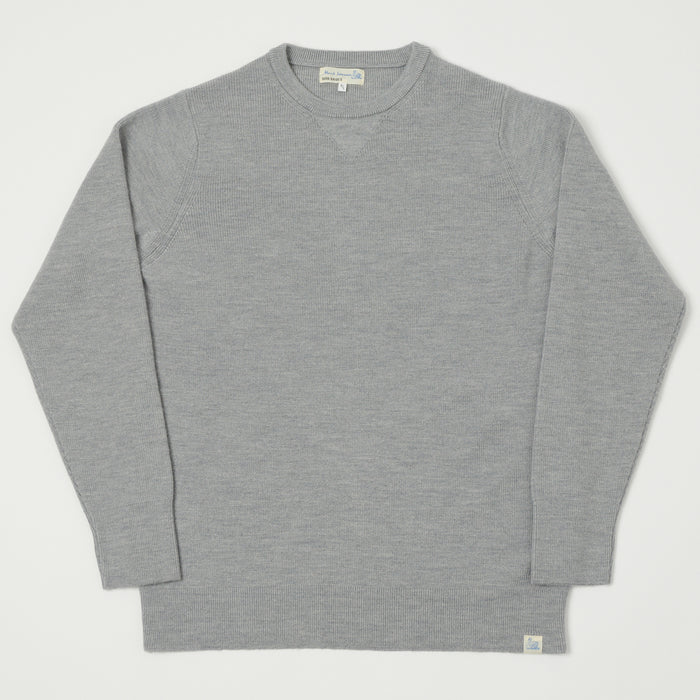 Merz b. Schwanen Ribbed Merino Wool Pullover - Grey Mel