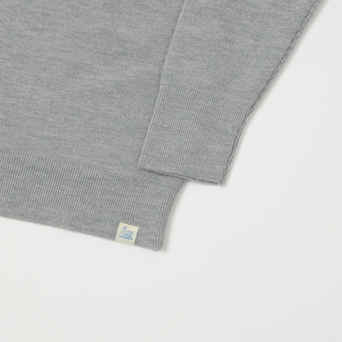 Merz b. Schwanen Ribbed Merino Wool Pullover - Grey Mel