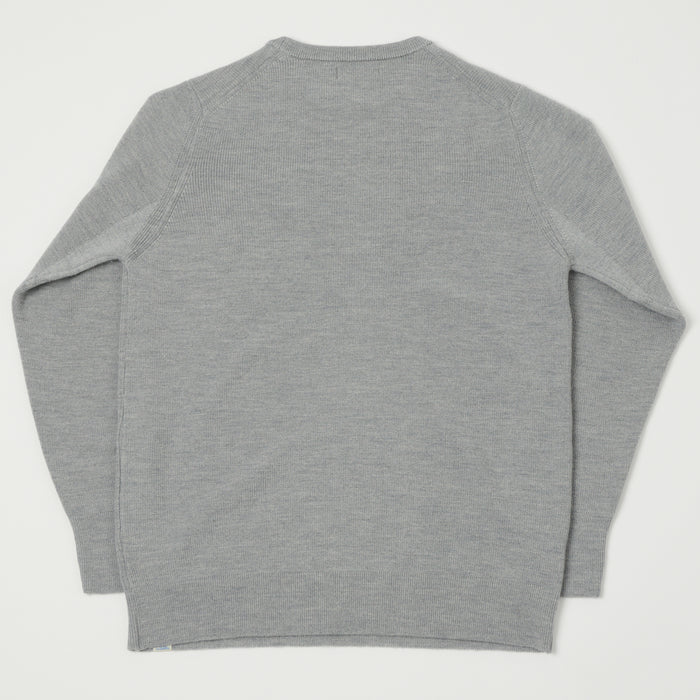 Merz b. Schwanen Ribbed Merino Wool Pullover - Grey Mel
