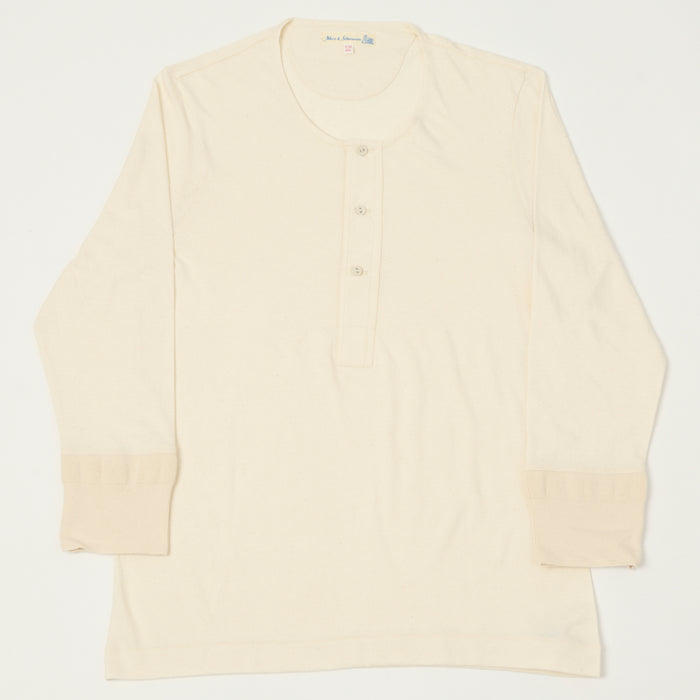 Merz b. Schwanen 'The Originals' 101 3/4 Sleeve Henley - Nature