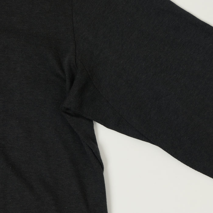 Merz b. Schwanen 'The Originals' 102 Lightweight Long Sleeve Henley - Charcoal