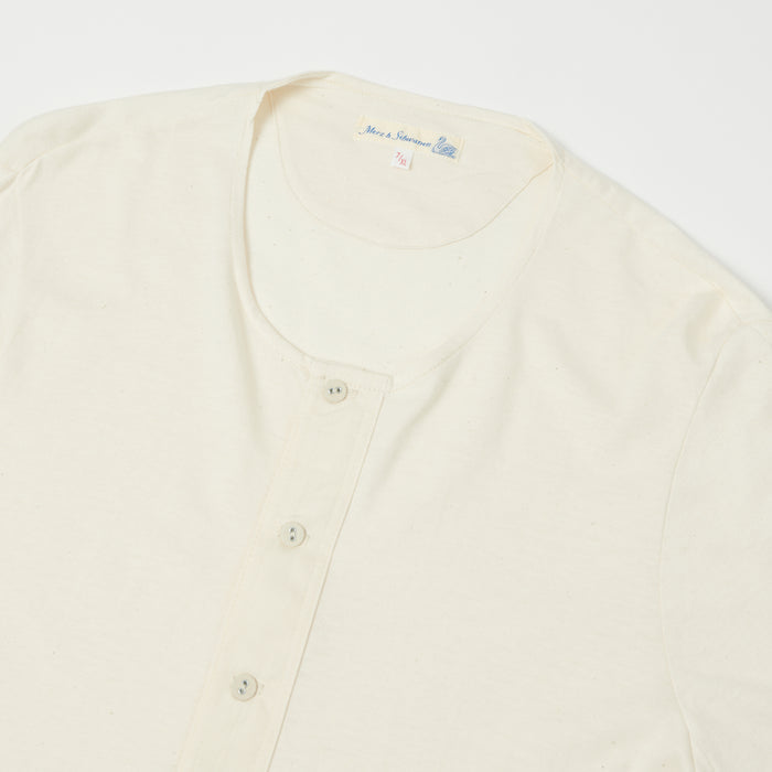 Merz b. Schwanen 'The Originals' 102 Lightweight Long Sleeve Henley - Nature
