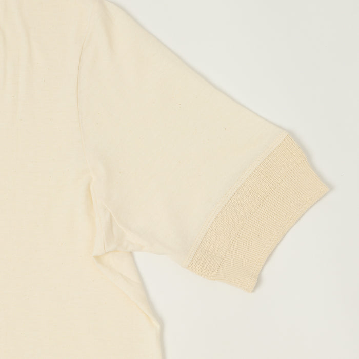 Merz b. Schwanen 'The Originals' 103 Lightweight Short Sleeve Henley - Nature