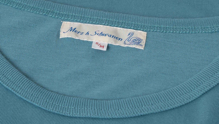 Merz b. Schwanen 'The Originals' 1950s Classic Lightweight T-Shirt - Aqua