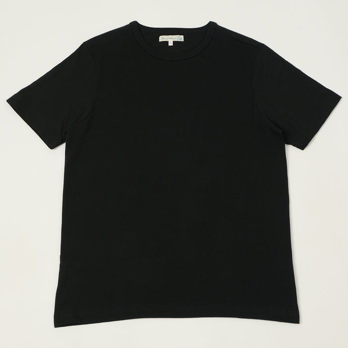 Merz b. Schwanen 'The Originals' 1950s Classic Lightweight T-Shirt - Deep Black