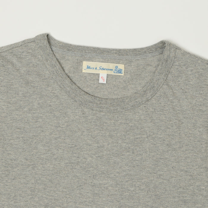 Merz b. Schwanen 'The Originals' 1950s Classic Lightweight T-Shirt - Grey Melange