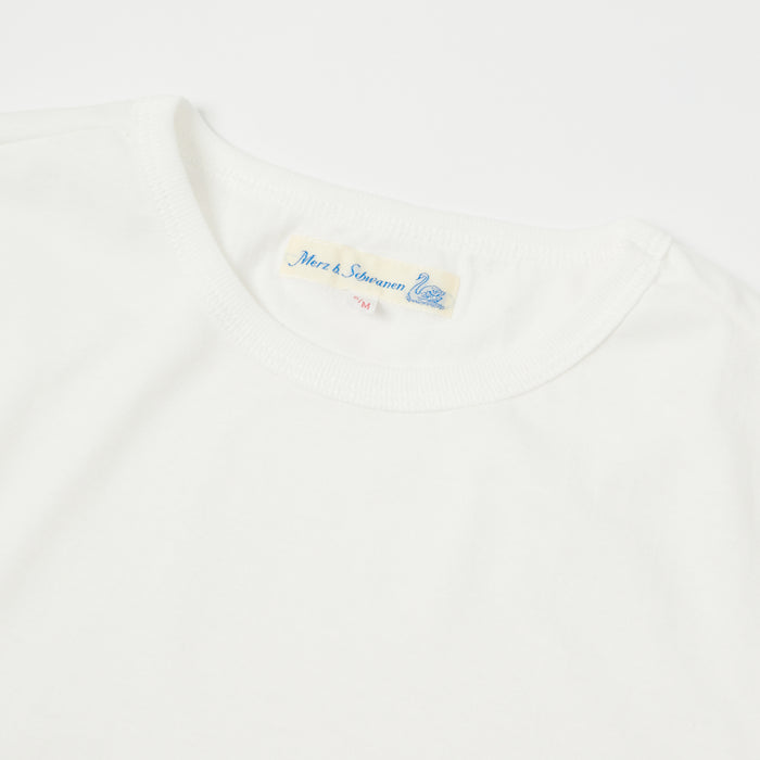 Merz b. Schwanen 'The Originals' 1950s Classic Lightweight T-Shirt - White