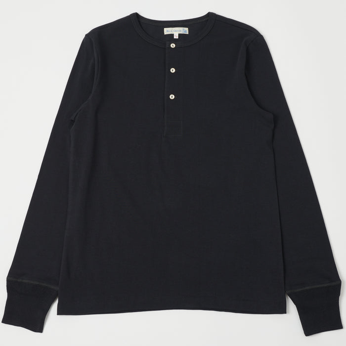 Merz b. Schwanen 'The Originals' 206 Long Sleeve Henley - Charcoal