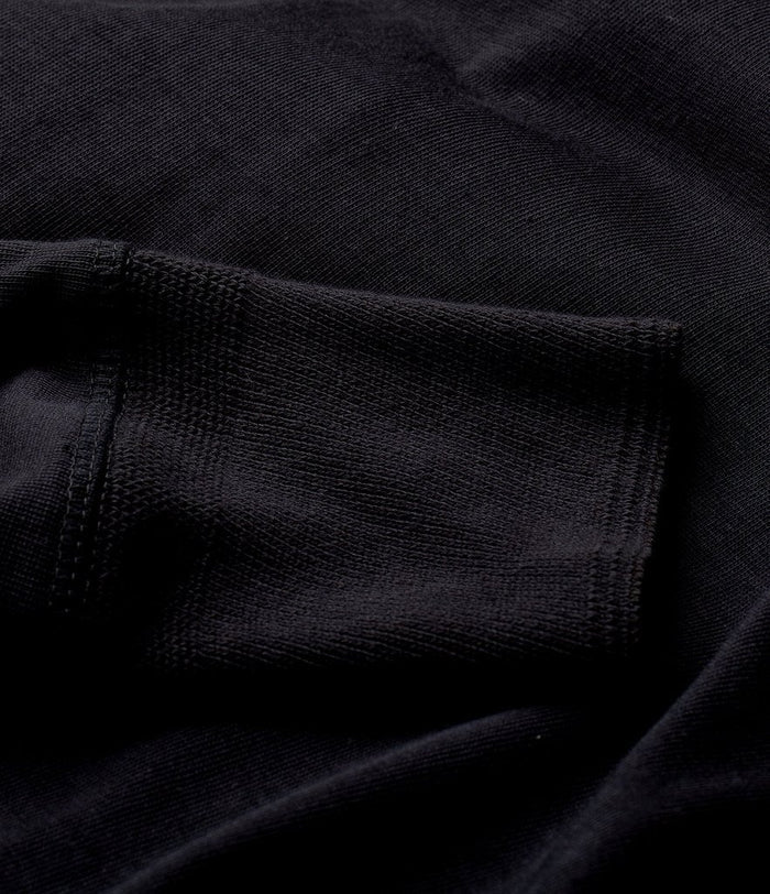 Merz b. Schwanen 'The Originals' 206 Long Sleeve Henley - Deep Black