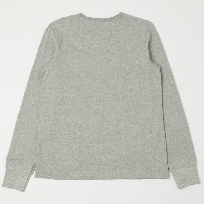 Merz b. Schwanen 'The Originals' 206 Long Sleeve Henley - Grey Melange