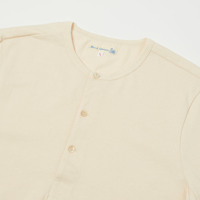 Merz b. Schwanen 'The Originals' 207 Short Sleeve Henley - Nature
