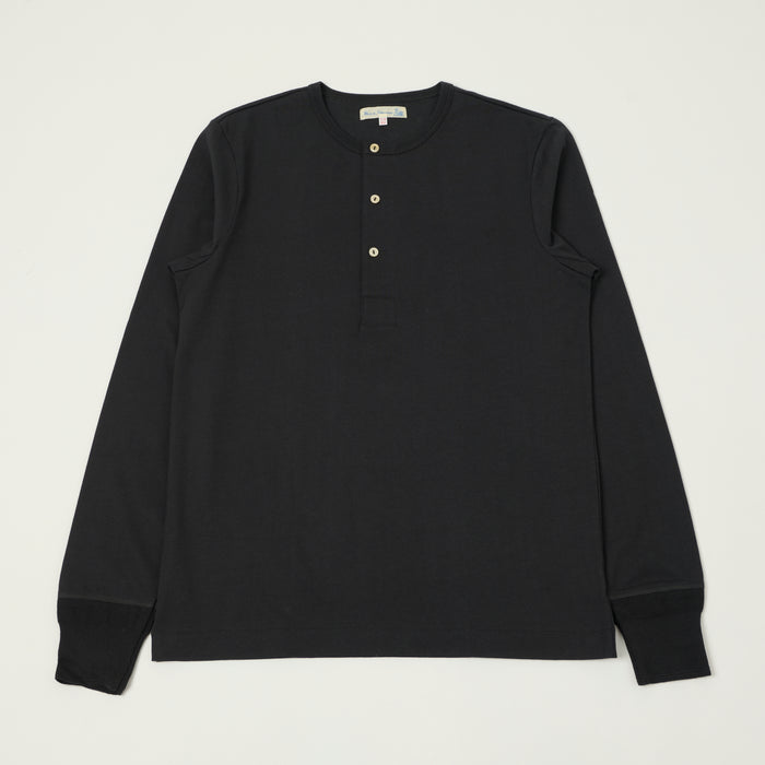 Merz b. Schwanen 'The Originals' 2M06 Classic Long Sleeve Henley - Charcoal