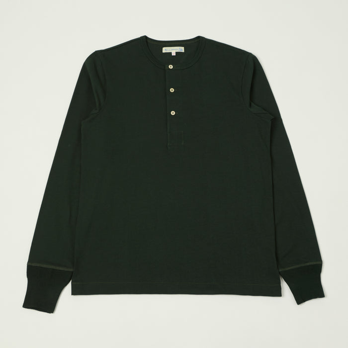Merz b. Schwanen 'The Originals' 2M06 Classic Long Sleeve Henley - Forest