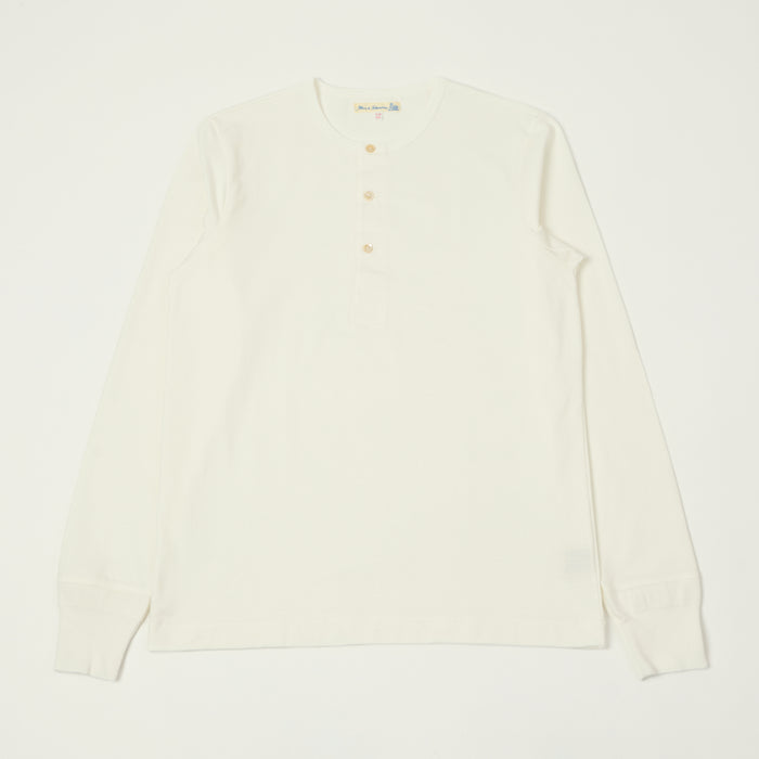 Merz b. Schwanen 'The Originals' 2M06 Classic Long Sleeve Henley - White