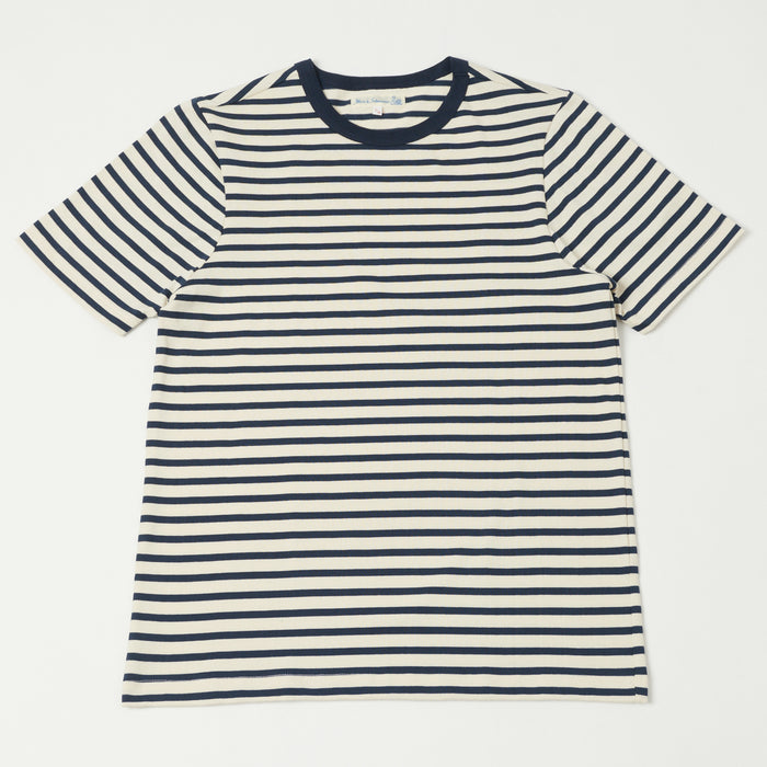Merz b. Schwanen 'The Originals' 2M14 Striped Relaxed T-Shirt - Ink/Nature