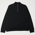 Merz b. Schwanen 'The Originals' 343Z Half Zip Sweatshirt - Deep Black