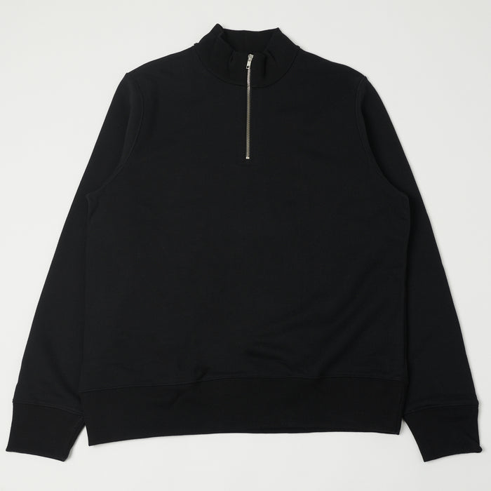 Merz b. Schwanen 'The Originals' 343Z Half Zip Sweatshirt - Deep Black