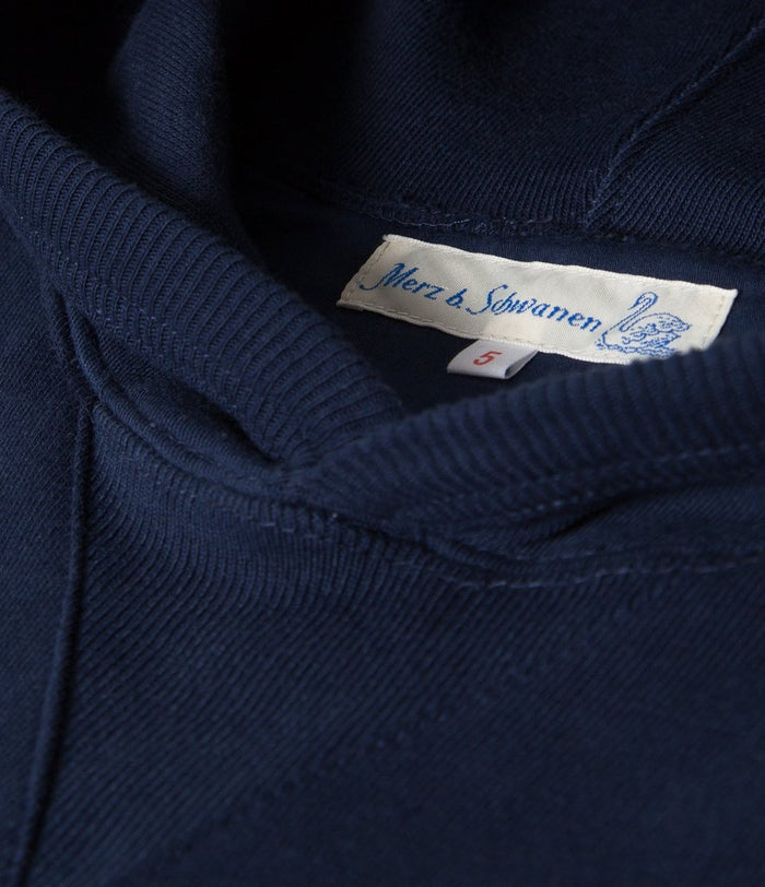 Merz b. Schwanen 'The Originals' 382 Hooded Sweatshirt - Ink Blue