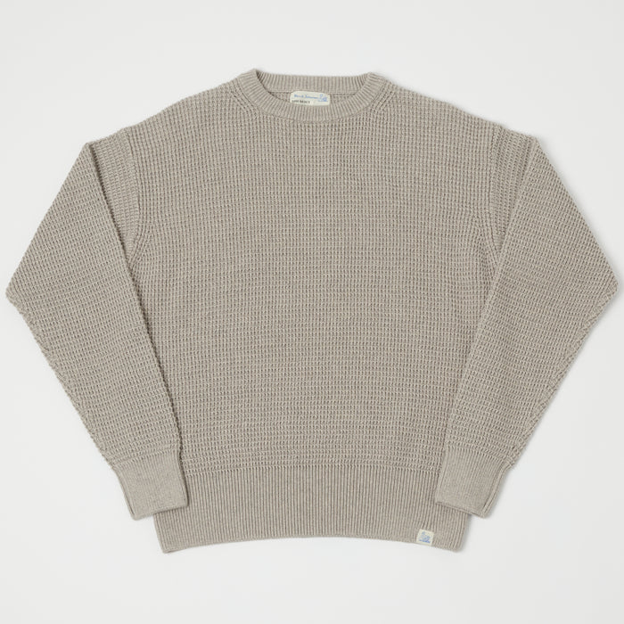 Merz b. Schwanen Waffle Knit Pullover - Grey Melange