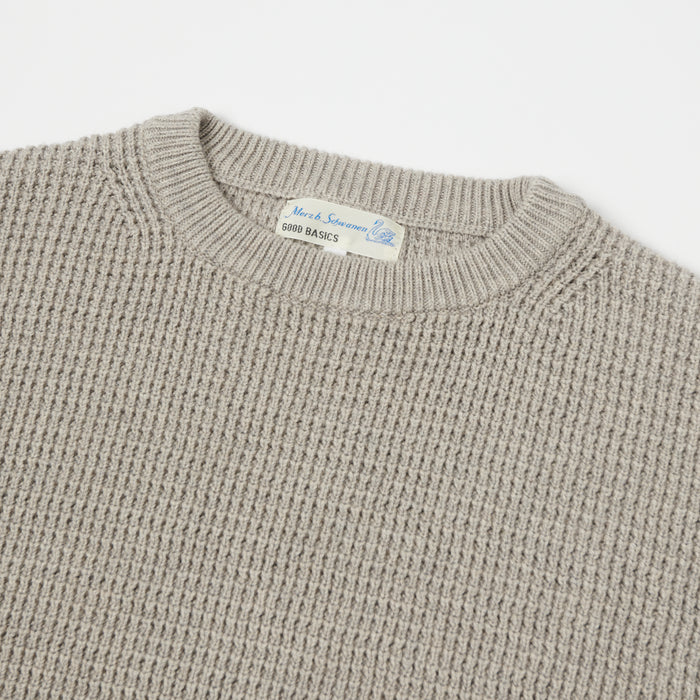 Merz b. Schwanen Waffle Knit Pullover - Grey Melange