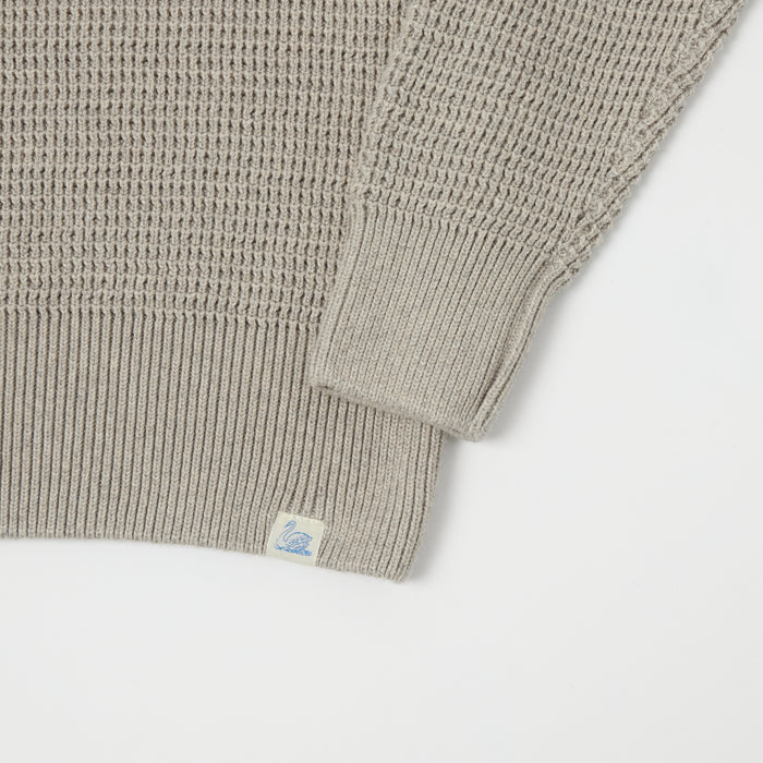Merz b. Schwanen Waffle Knit Pullover - Grey Melange