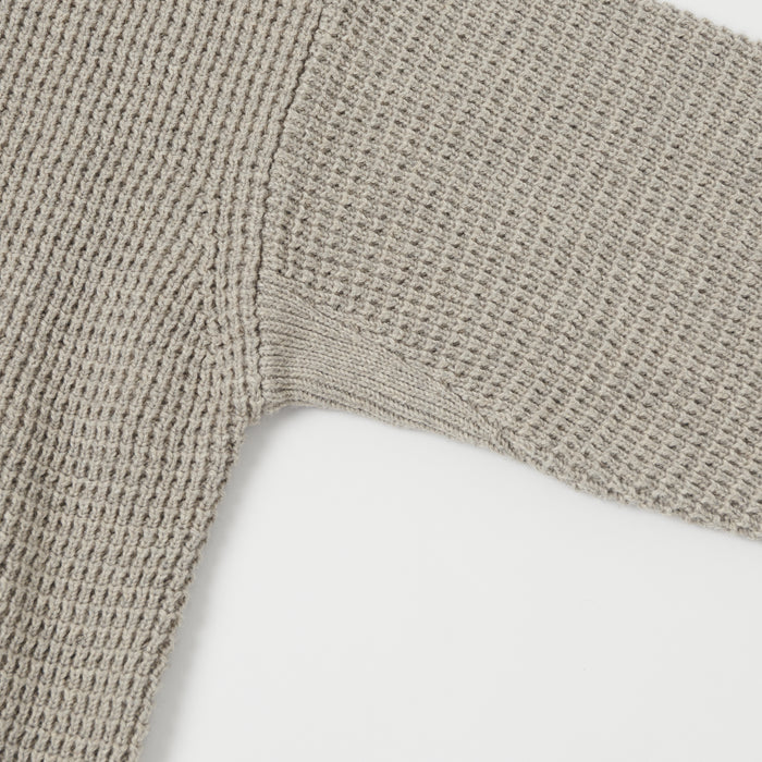 Merz b. Schwanen Waffle Knit Pullover - Grey Melange