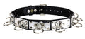 Metal Bondage Belt Large Rings Wide Belt Genuine Leather