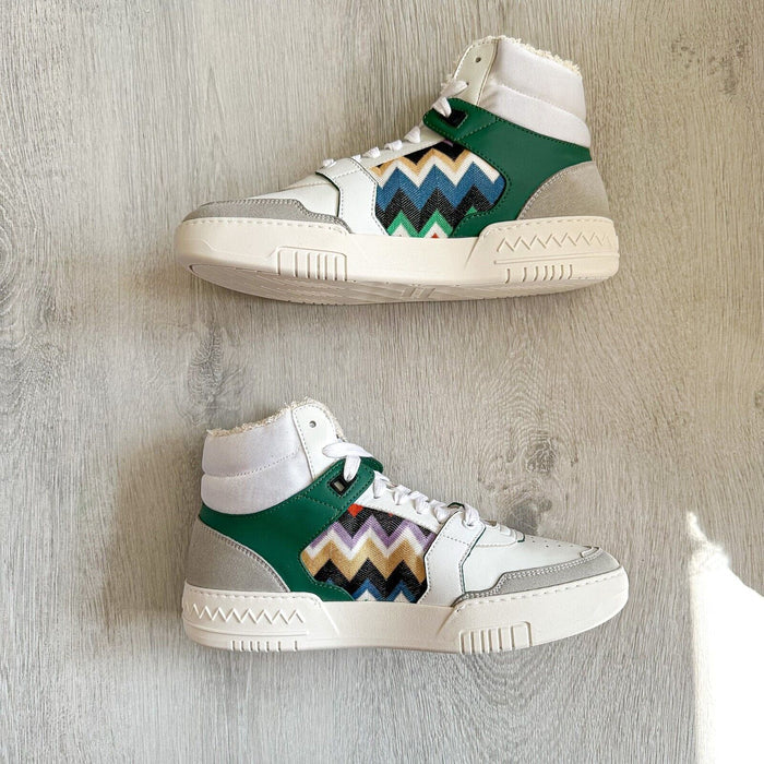 MISSONI Basket Zigzag Chevron Multicolour ACBC Trainers Sneakers + MISSONI Bag