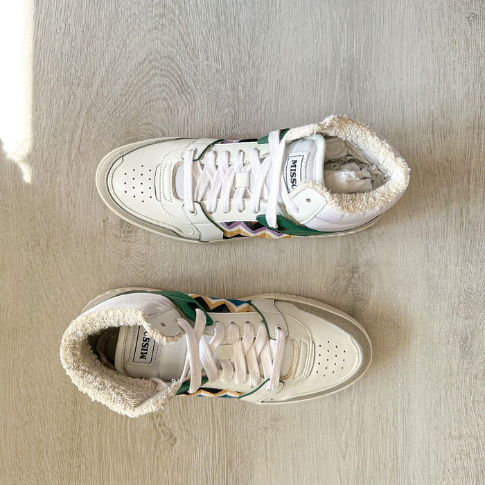 MISSONI Basket Zigzag Chevron Multicolour ACBC Trainers Sneakers + MISSONI Bag