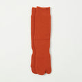 Nodal Brushed Pile Tabi Sock - Orange
