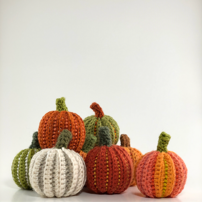 One-of-a-Kind Hand Crocheted Pumpkins